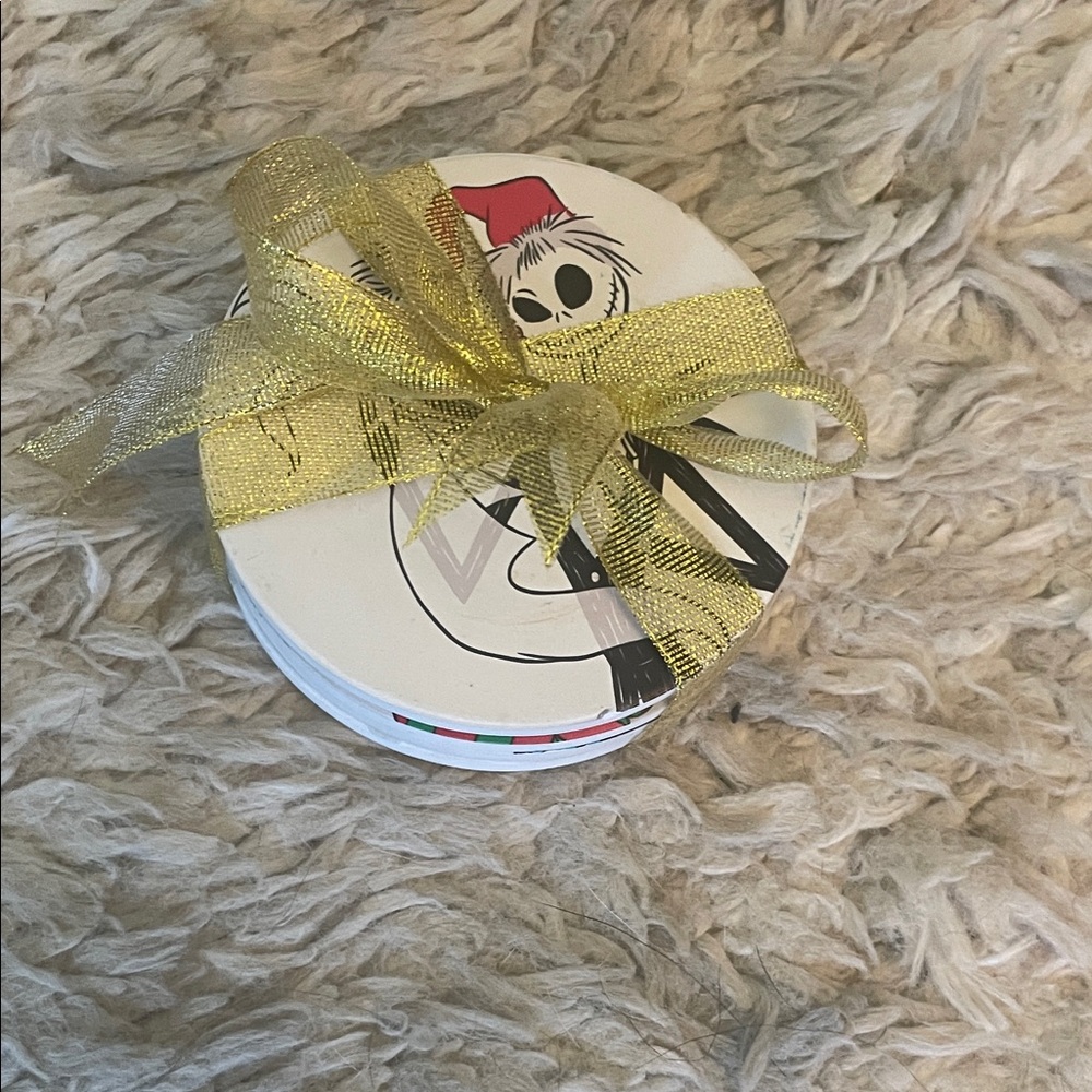 Nightmare Before Christmas Coaster Set - Black, Red, Green, White
